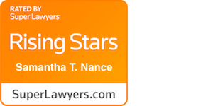 rising stars super lawyer badge for Samantha nance